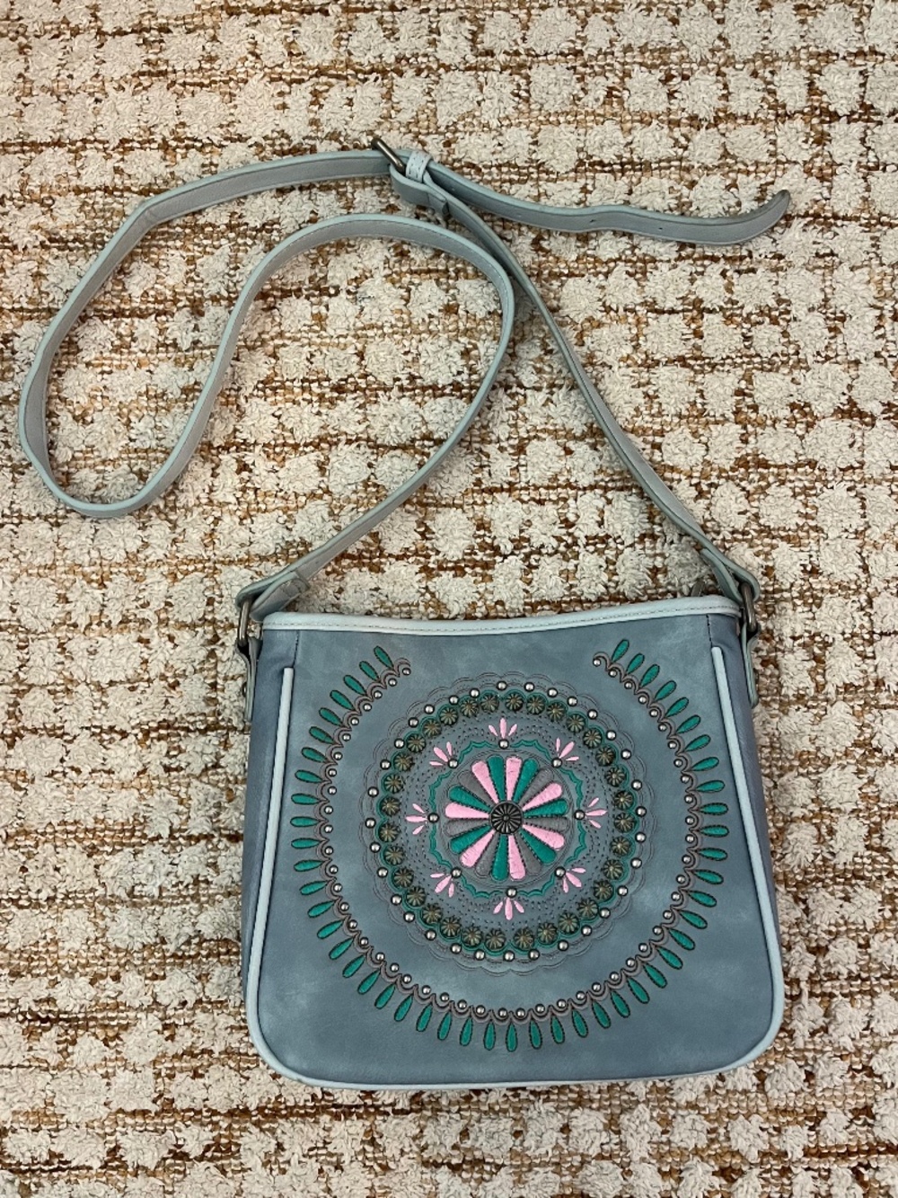 Montana West Cross Body Embroidered Flower Purse
